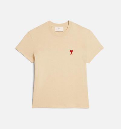 Ami Paris Ami de Coeur T Shirts Khaki | SG_ami596