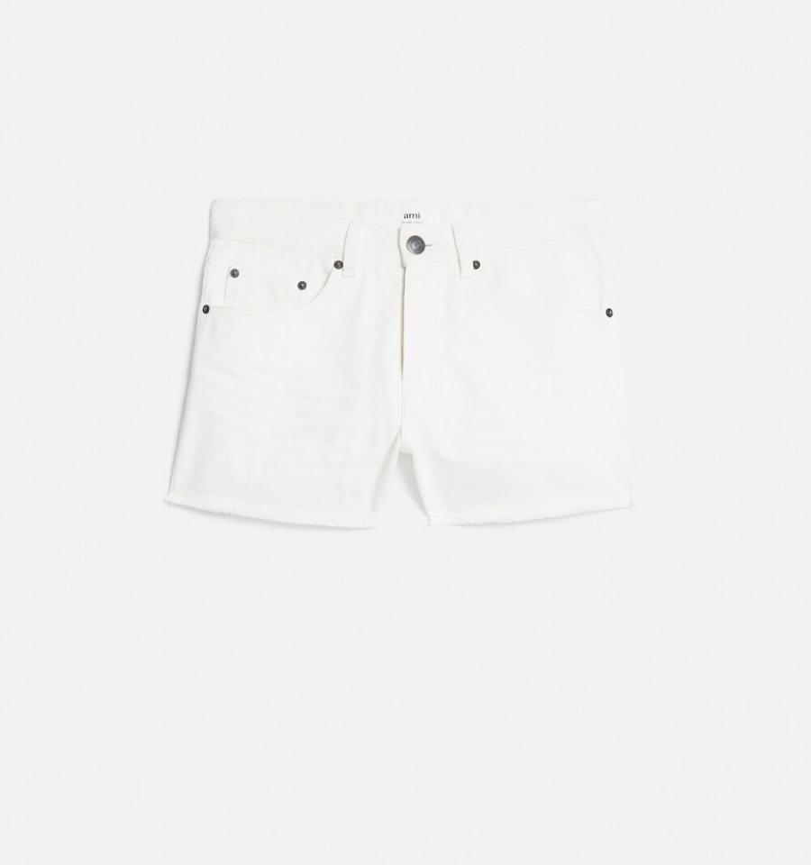 Ami Paris Straight Fit Denim White | SG_ami615